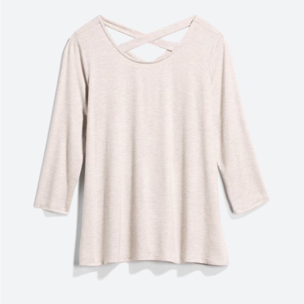 Kalasia Criss Cross Back Detail Knit Top